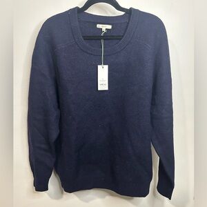 NWT AE77 / American Eagle Outfitters Deep Blue Cashmere Crewneck Sweater